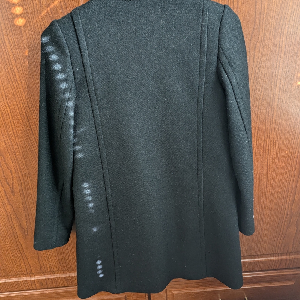 Mango Black Double-Breasted Coat View 6